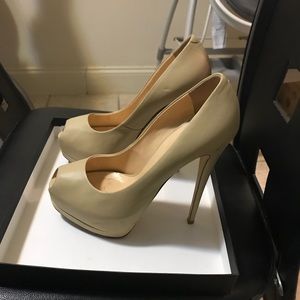 Giuseppe zanotti Sharon peep toe leather pumps